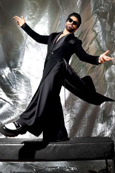RITHVIK DHANJANI in Our Black Designer Dress for Men - Bharat Reshma