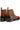 Tan Croc-Texture Leather Chelsea Boots