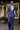 Blue 2 piece suit with hand hamming work