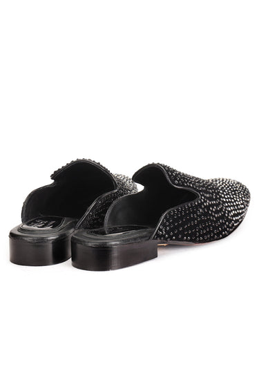 Tan Patent Black Leather Sandals for Men