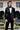 Black Embroidered Moti and Cutdana Tuxedo Set