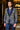Blue Embellished Bead Tuxedo Set