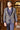 Blue Embellished Bead Tuxedo Set