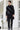 black indo western with highlighted pleated pattern