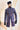 Blue  indo-western kurta has a nawabi look