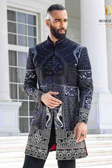 Floral and Elephant Embroided Designer Indo Western