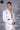 White Tuxedo highlight with Zari thread embroidery