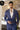 Blue 2 piece suit with hand hamming work