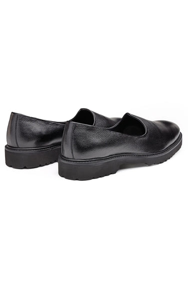 Premium Pure Leather Black Slip-On Loafers for Men