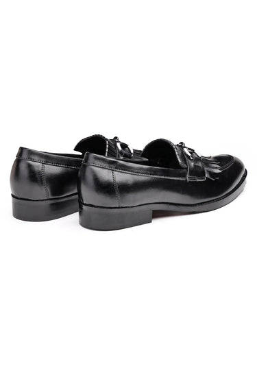 Leather Horsebit Loafers for Men with Fringe Tassel Detailing