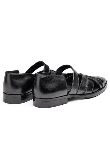 Men’s Leather Criss-Cross Strapped Semi-Formal Sandals