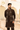Brown Designer Waistcoat Kurta Set with Mirror Work