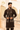 Brown Designer Waistcoat Kurta Set with Mirror Work