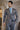 Gray Slim Fit Striped Wedding Formal Blazer Suits
