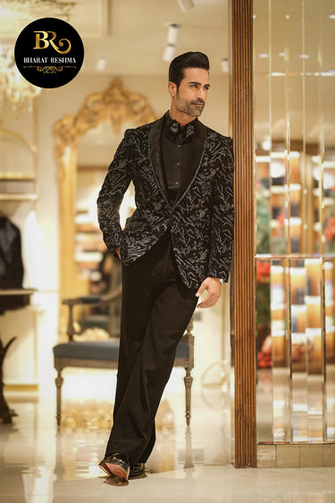 Black tuxedo with Sequence and Dori embellishment