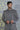Designer Gray Front Open Embellished Detailed Indo-western