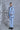 Designer Blue cutdana Embraided 03 pc short Indo-western set
