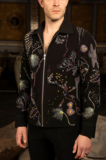 Black Flora Fauna Jacket