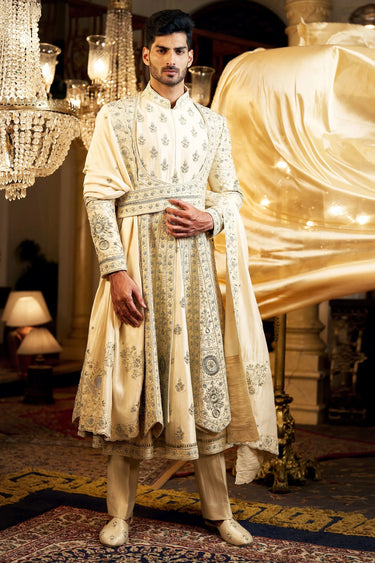 Crème Royal Kali Sherwani Set