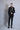 Black Embroidery Bead Collar Tuxedo Set