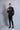 Black Embroidery Bead Collar Tuxedo Set