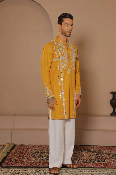Sunlit Mirror Kurta Set - Bharat Reshma