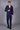 Designer Blue Fauble-breasted suit
