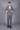 Gray Plain Bouble-Cuffed Formal Blazer and Pant