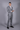Gray Plain Bouble-Cuffed Formal Blazer and Pant