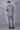 Gray Plain Bouble-Cuffed Formal Blazer and Pant