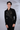 Black Embroidery Moti Deer Embellished Shirt