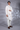 Designer White Asymmetrical Indo Jacket with Sequence