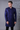 Royal blue fully embroided Indo western set