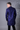 Royal blue fully embroided Indo western set