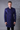 Royal blue fully embroided Indo western set
