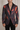 Black Magna Blazer with Red Fire Print
