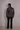 Black Magna Blazer with Red Fire Print