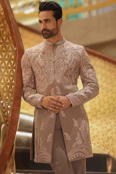 Rosy Brown Aari Embroidered Indo