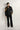 Black Magna Suiting Fire Hand Paint Jacket