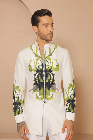 Digital stroke short kurta set - Bharat Reshma