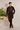Brown Designer Waistcoat Kurta Set with Mirror Work