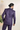 purple blazer with decorative white Hand Hamming Work