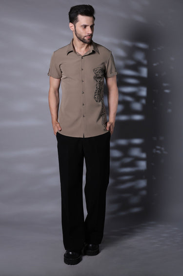 Brown Side painted horse design shirt
