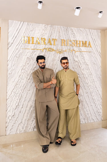 Manish Paul In Khaki Co-ord Set with Loose Pant - Bharat Reshma