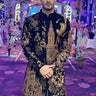 Umar Riaz In Our Black indo-western embellished with hand embroidery - Bharat Reshma