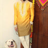 Dheeraj Dhoopar in Oue Ombre Kurta Set embellished with Resham embroidered - Bharat Reshma