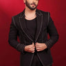 DHEERAJ DHOOPAR in Designer Black Sporty Blazer - Bharat Reshma
