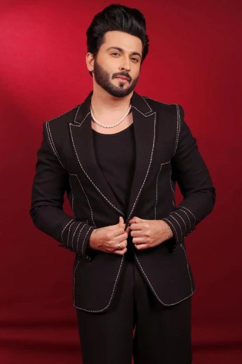 DHEERAJ DHOOPAR in Designer Black Sporty Blazer