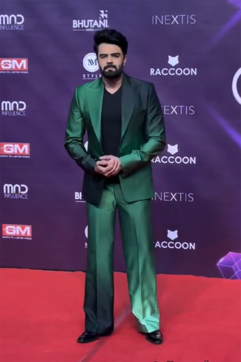 MANISH PAUL in Our Ombre Green 2 Piece Suit