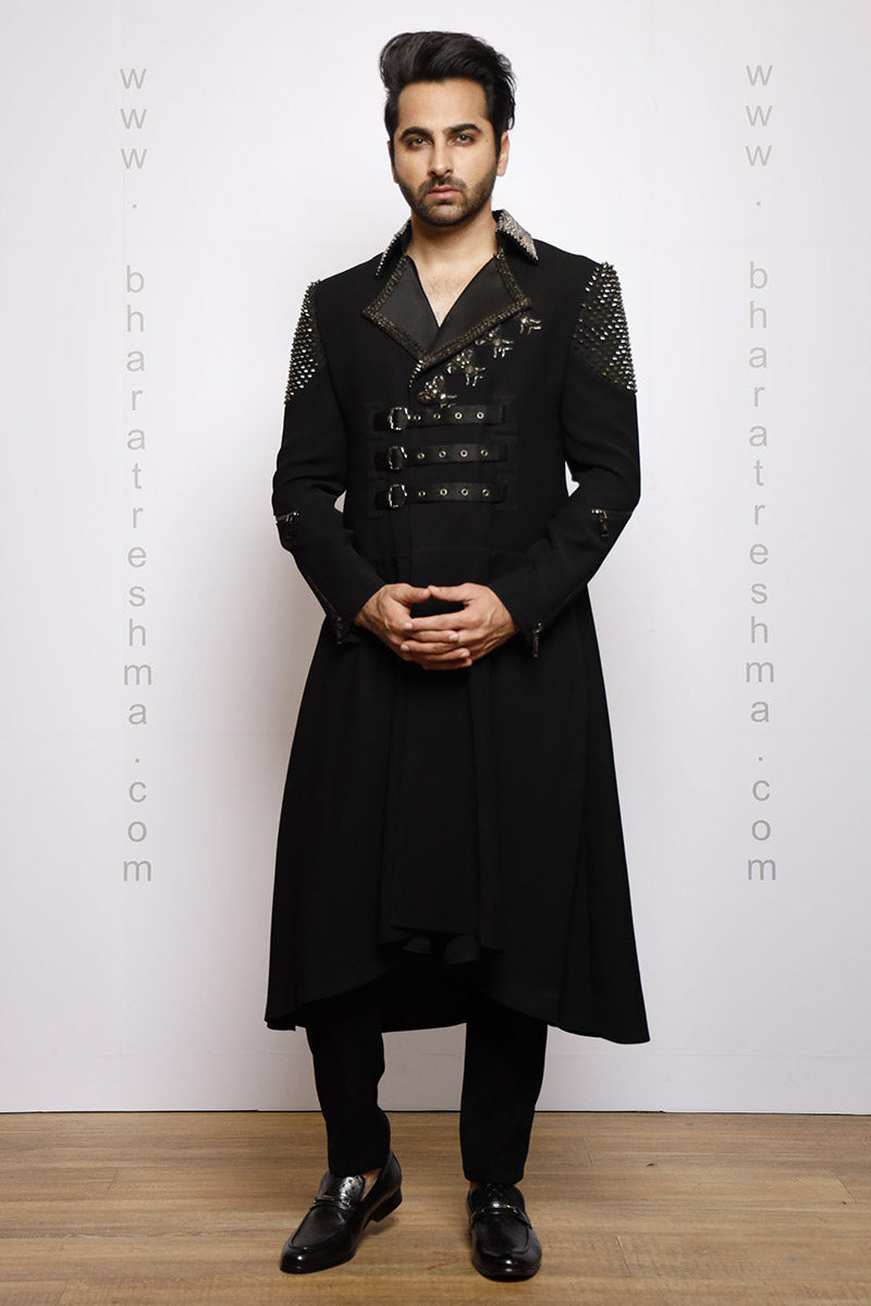 Studs and Plumeau Designer Gown for Men – bharat reshma international